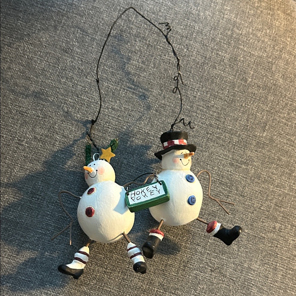 Festive Snowman Ornament Duo